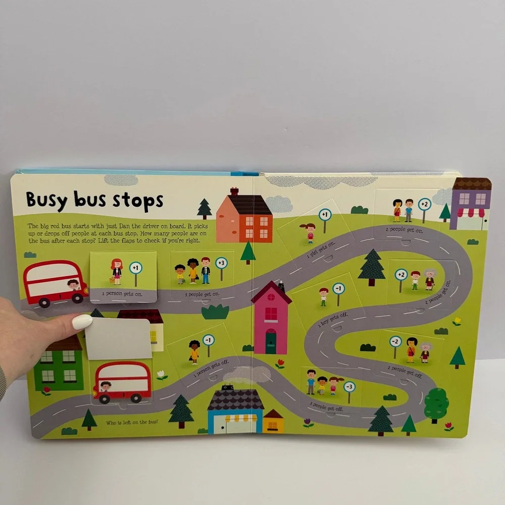 Usborne Lift-the-flap Book Set First Math Colors Numbers